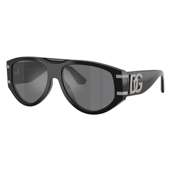 New Dolce & Gabbana Black Aviator DG4499 501/6G Sunglasses Women - Picture 1 of 6